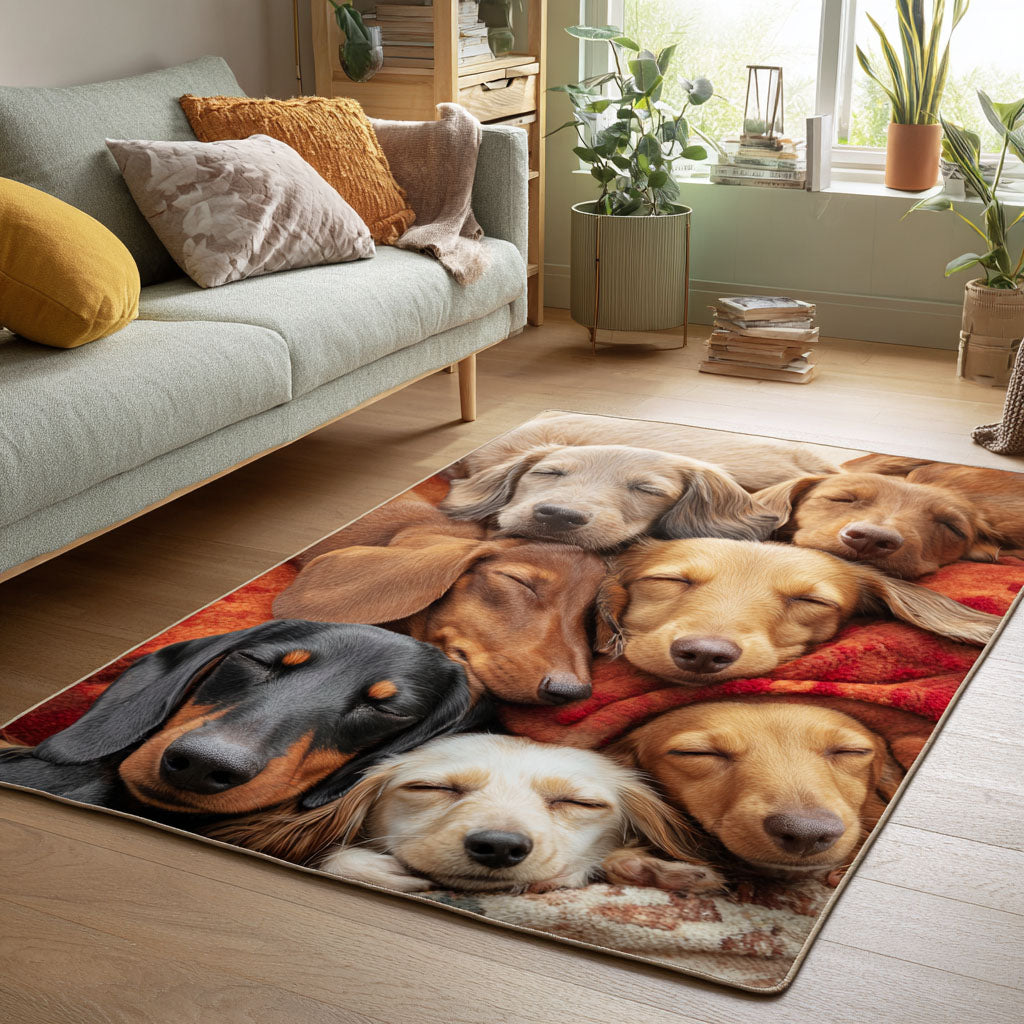 Weenie Nap Area Rug - Non-Slip Washable 3D Print Rug for Living Room & BedroomTVC210897