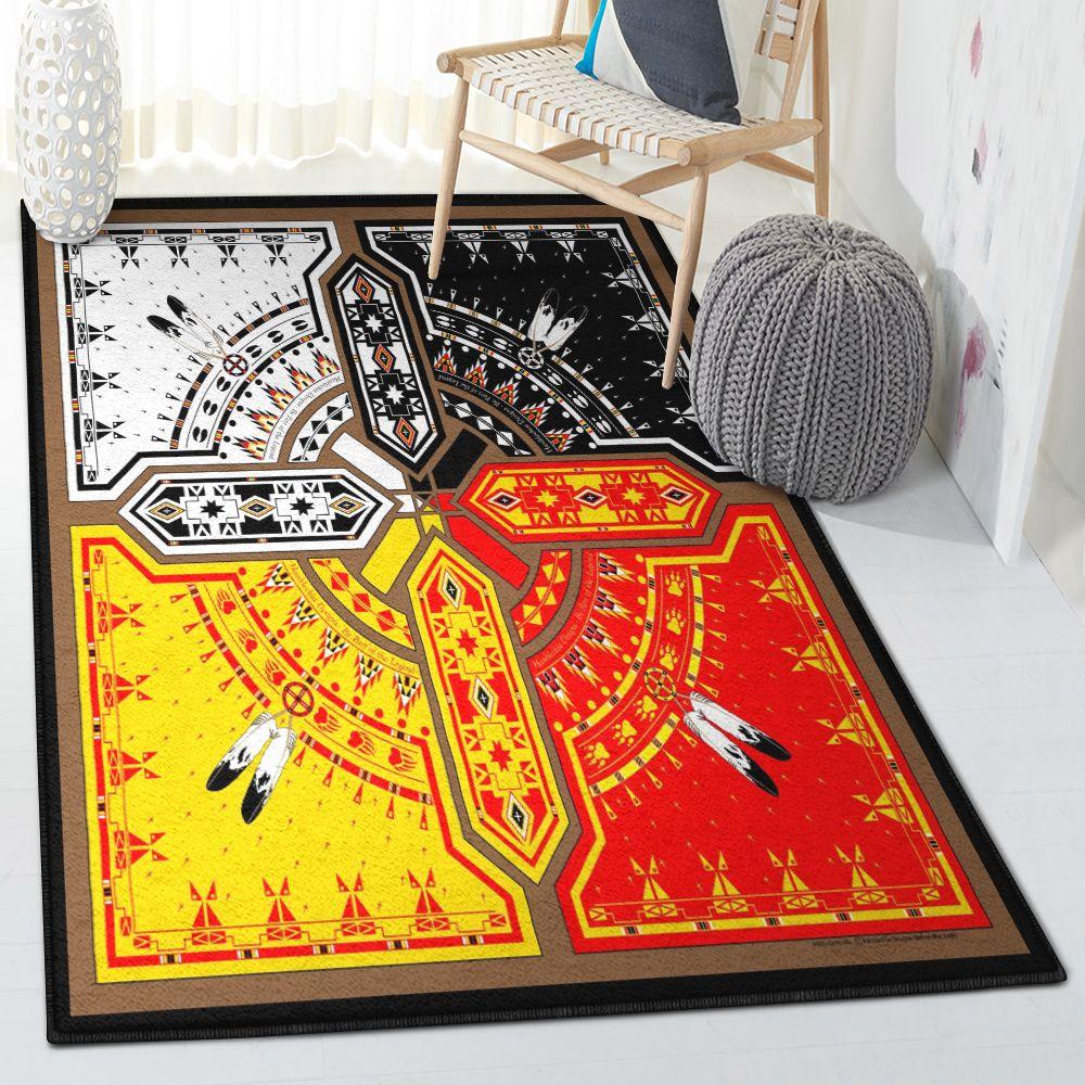 Wheel Large Area Rugs, Medicine Wheels Native American Rug