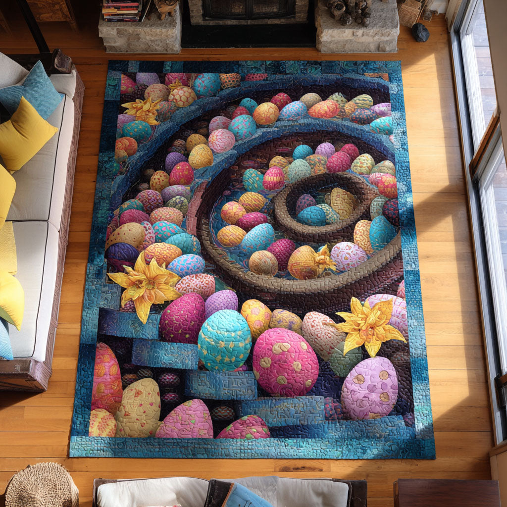 Whimsy Egg Escape Area Rug - Non-Slip Washable 3D Print Rug for Living Room & BedroomTVC210897
