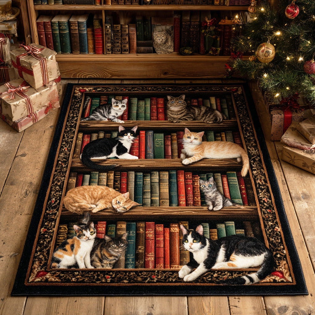 Whisker Tales Area Rug - Non-Slip Washable 3D Print Rug for Living Room & BedroomTVC210897