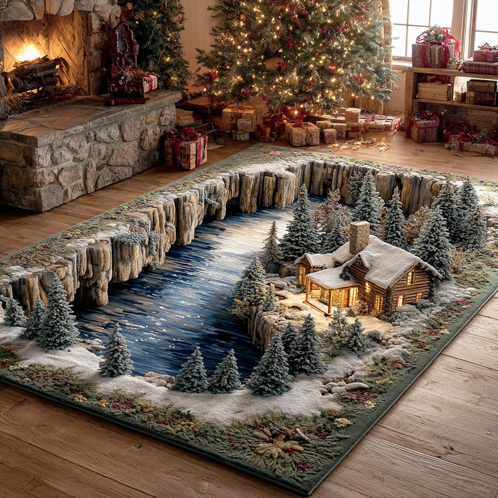 Whispering Timber Forest Area Rug - Non-Slip Washable 3D Print Rug for Living Room & BedroomTVC210897