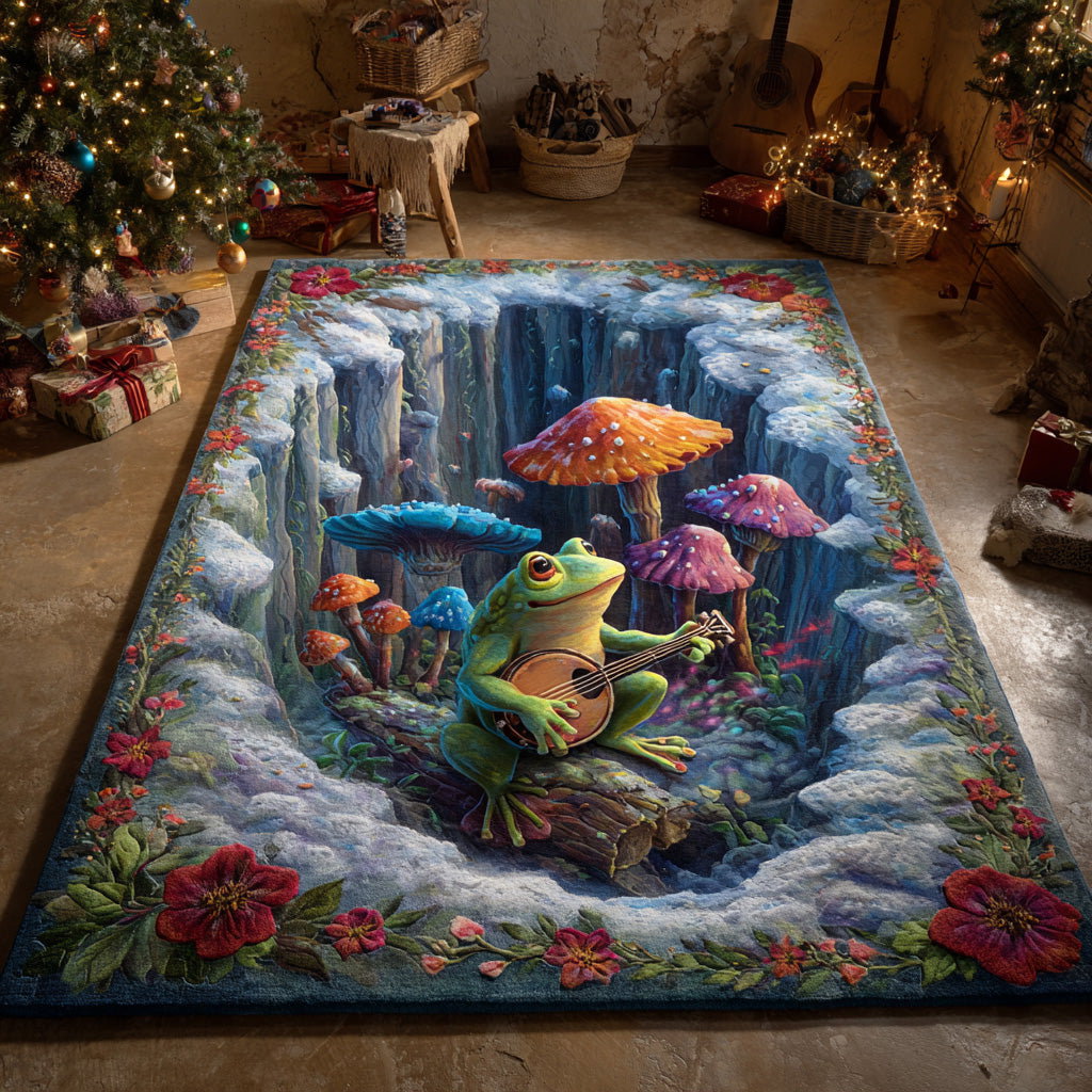 Whispering Toadstool Path Area Rug - Non-Slip Washable 3D Print Rug for Living Room & BedroomTVC210897