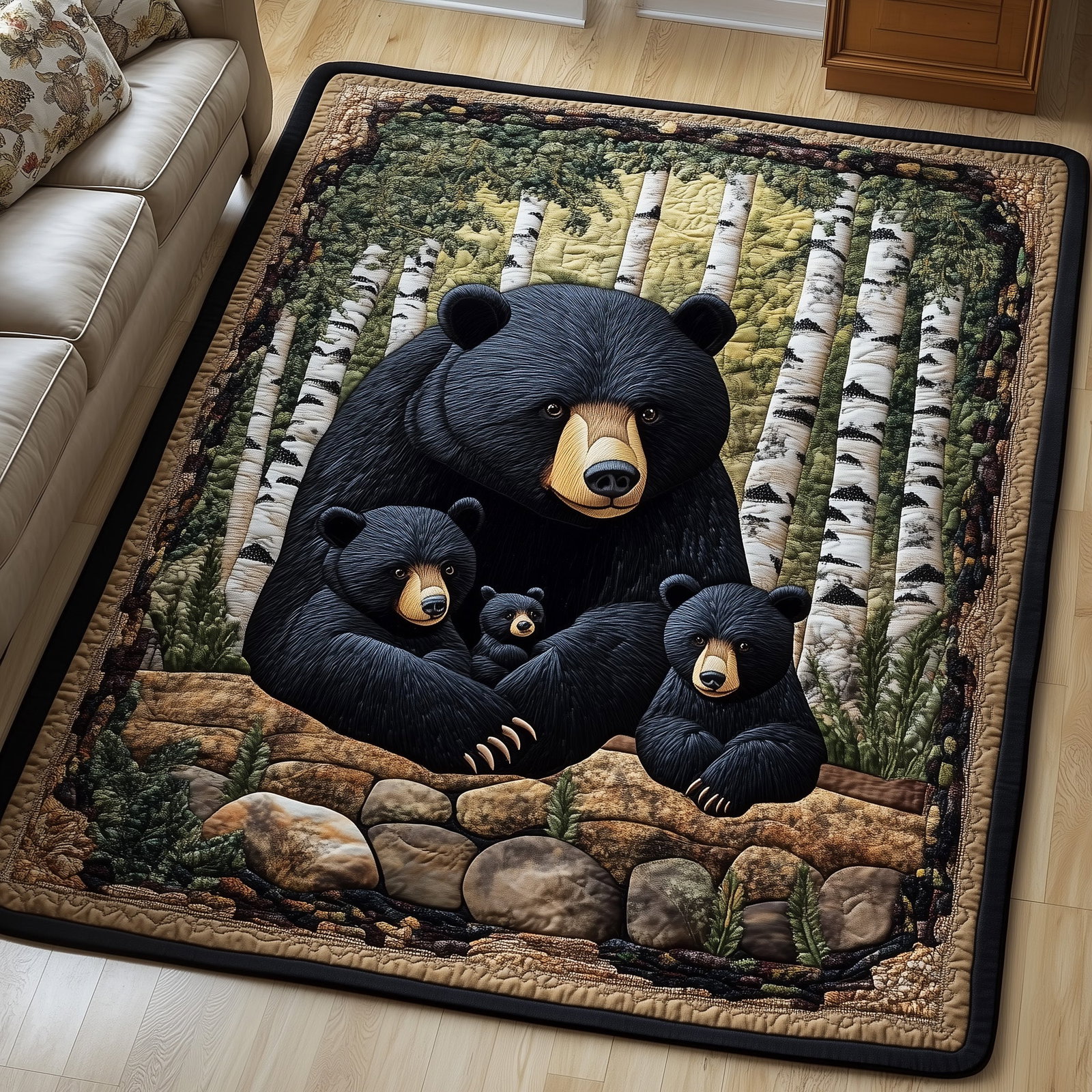 Wild Family Area Rug - Non-Slip Washable 3D Print Rug for Living Room & BedroomTVC2108143