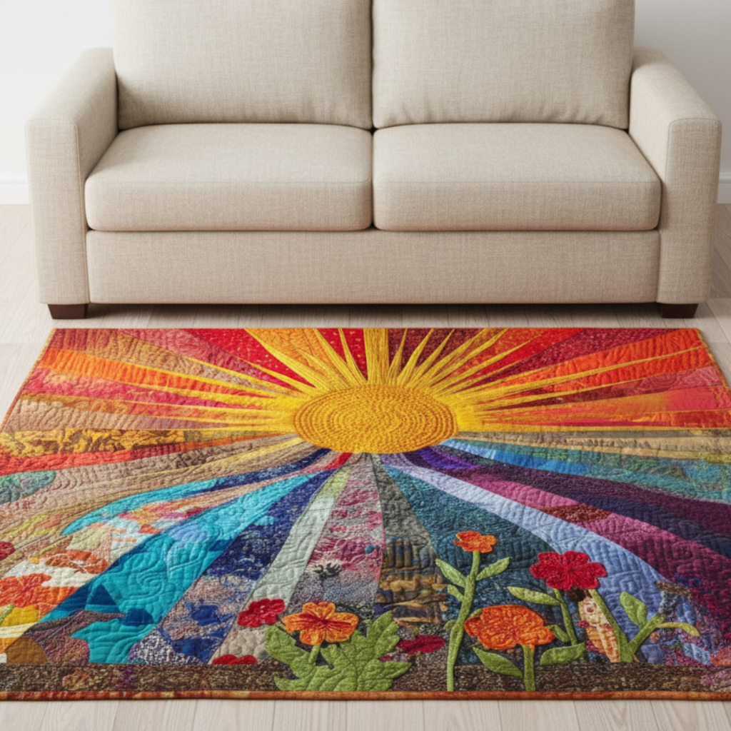 Wild Meadow Area Rug - Non-Slip Washable 3D Print Rug for Living Room & BedroomTVC210896