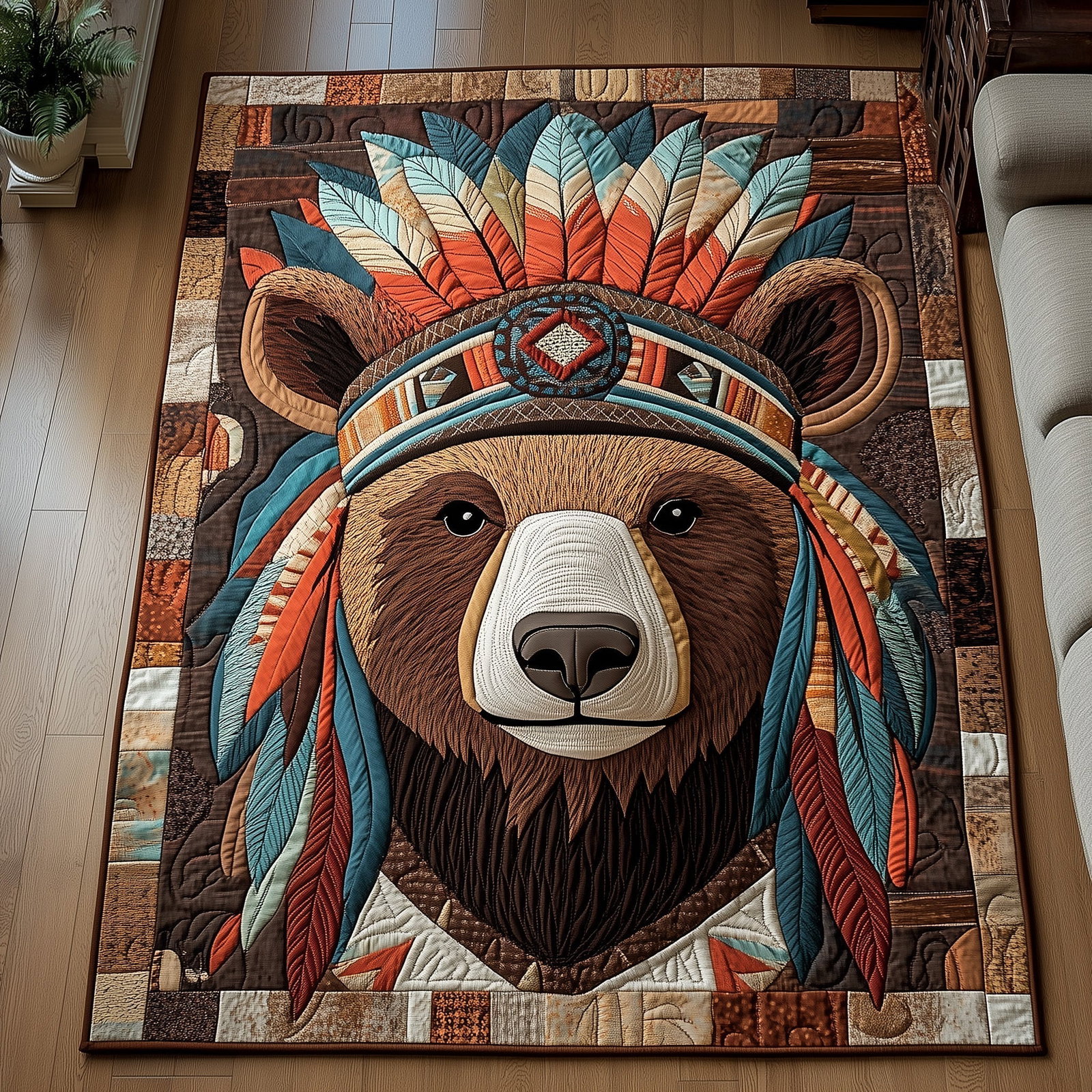 Wild Spirit Area Rug - Non-Slip Washable 3D Print Rug for Living Room & BedroomTVC2108143