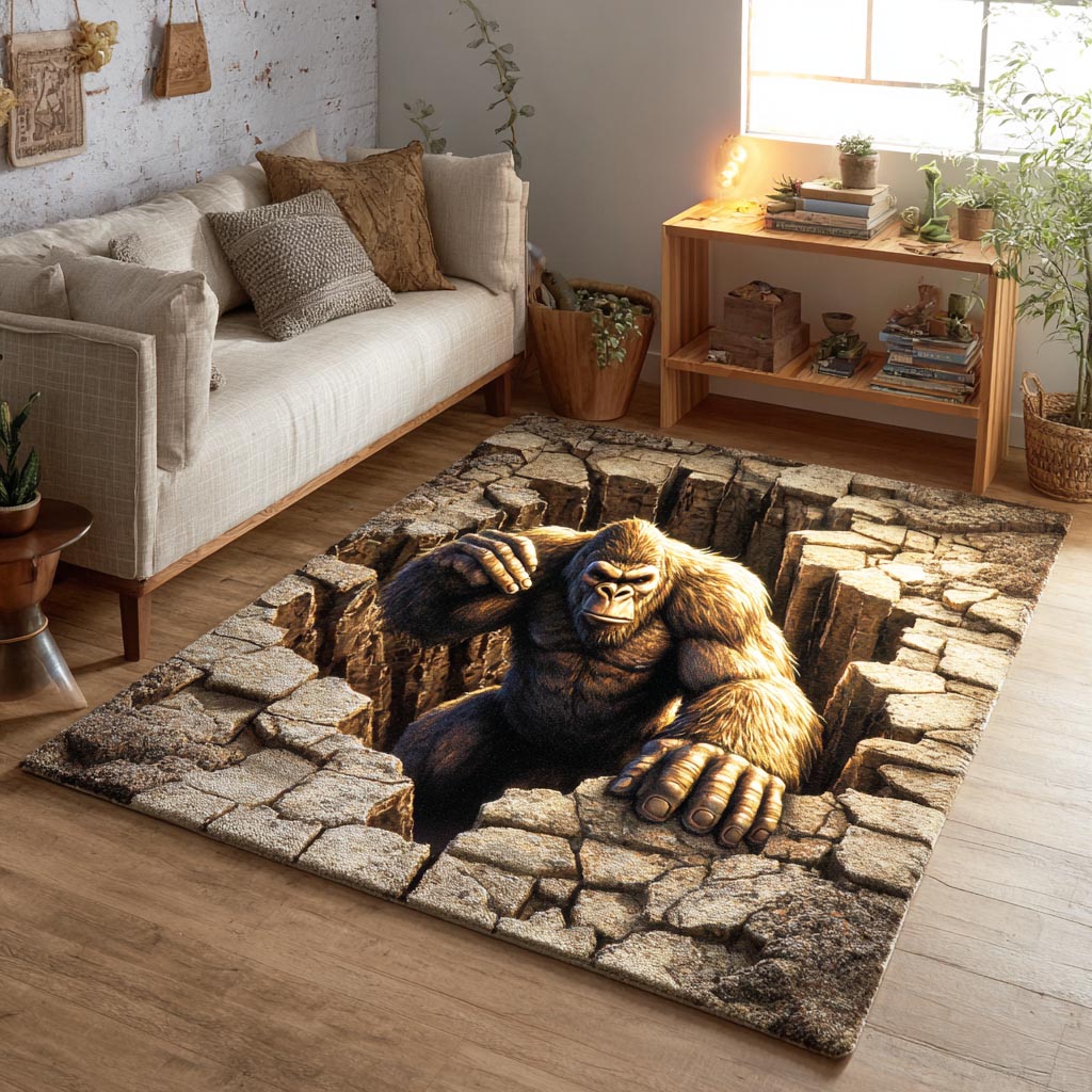 Wild Tracker Area Rug - Non-Slip Washable 3D Print Rug for Living Room & BedroomTVC210895