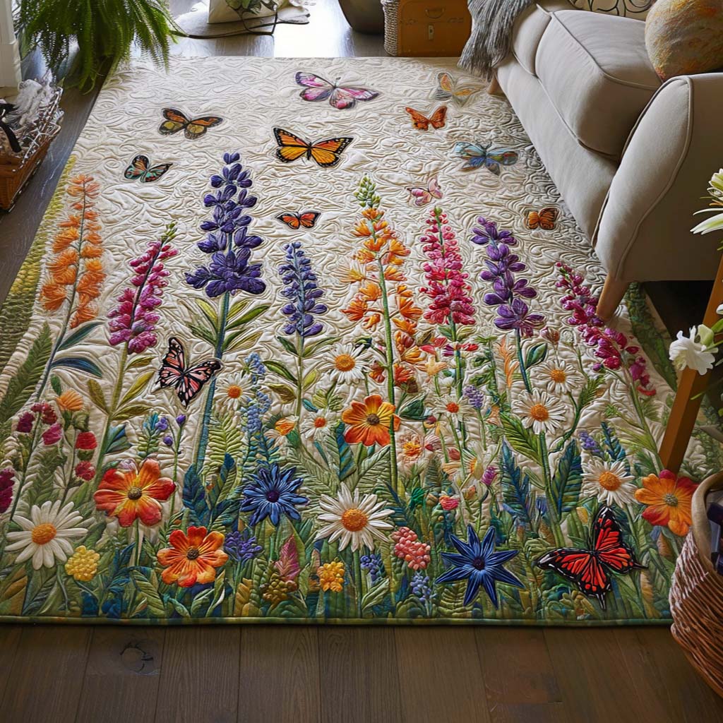 Wildflower Sky Area Rug - Non-Slip Washable 3D Print Rug for Living Room & BedroomTVC210895