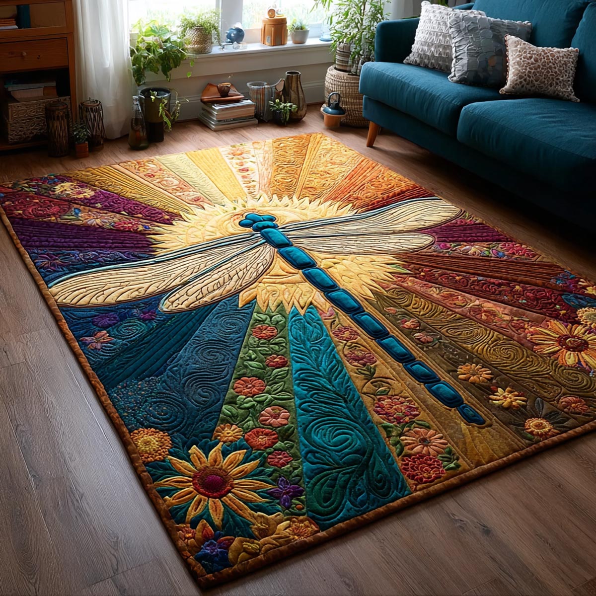 Wings Of Light Area Rug - Non-Slip Washable 3D Print Rug for Living Room & BedroomTVC210894