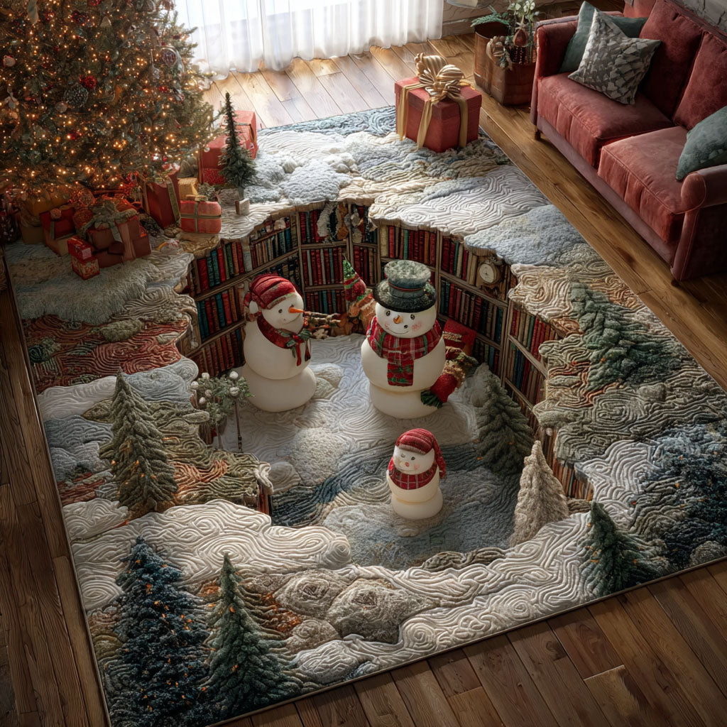 Winter Hollow Area Rug - Non-Slip Washable 3D Print Rug for Living Room & BedroomTVC210893