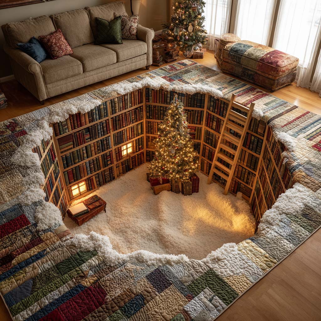 Winter Storytime Area Rug - Non-Slip Washable 3D Print Rug for Living Room & BedroomTVC210891