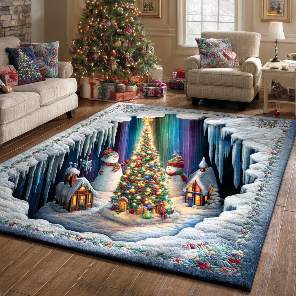 Winter Wonderland Area Rug - Non-Slip Washable 3D Print Rug for Living Room & BedroomTVC210891