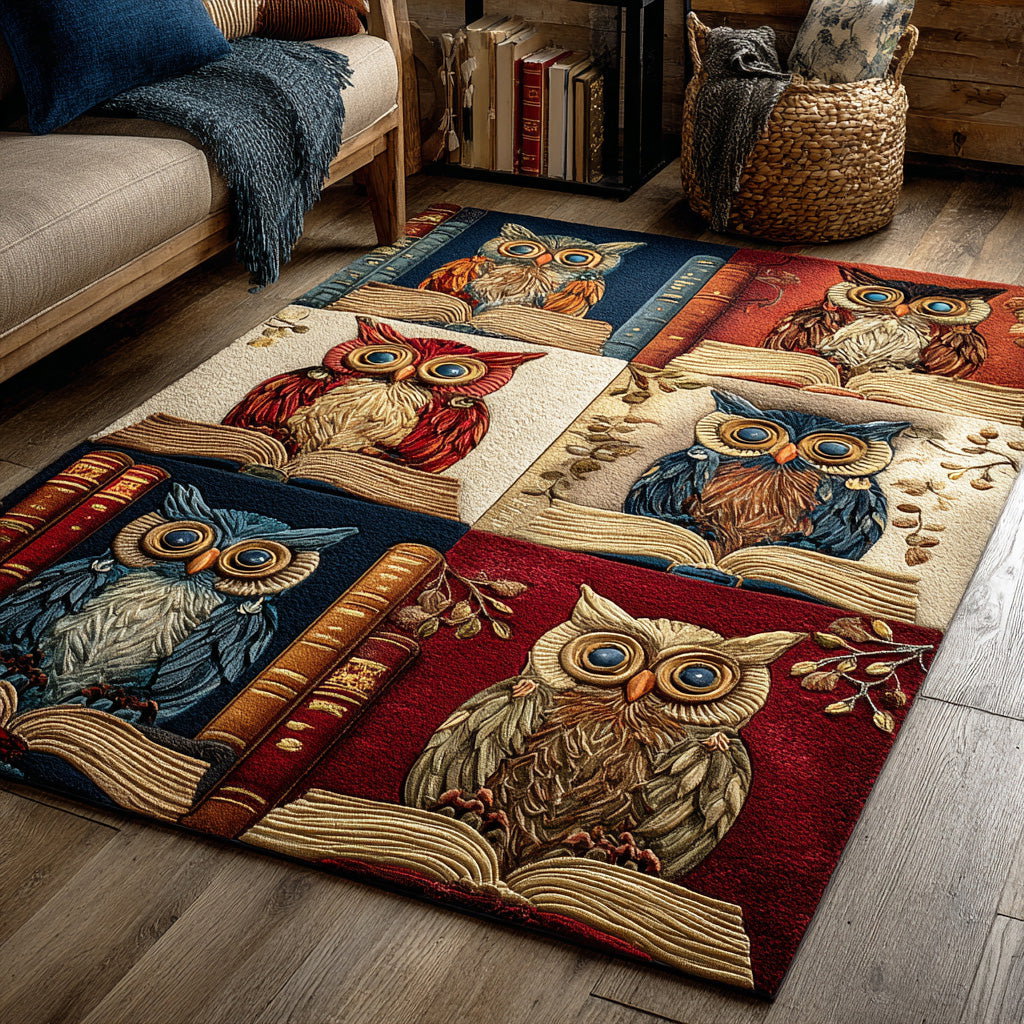 Wise Chapters Area Rug - Non-Slip Washable 3D Print Rug for Living Room & BedroomTVC210891