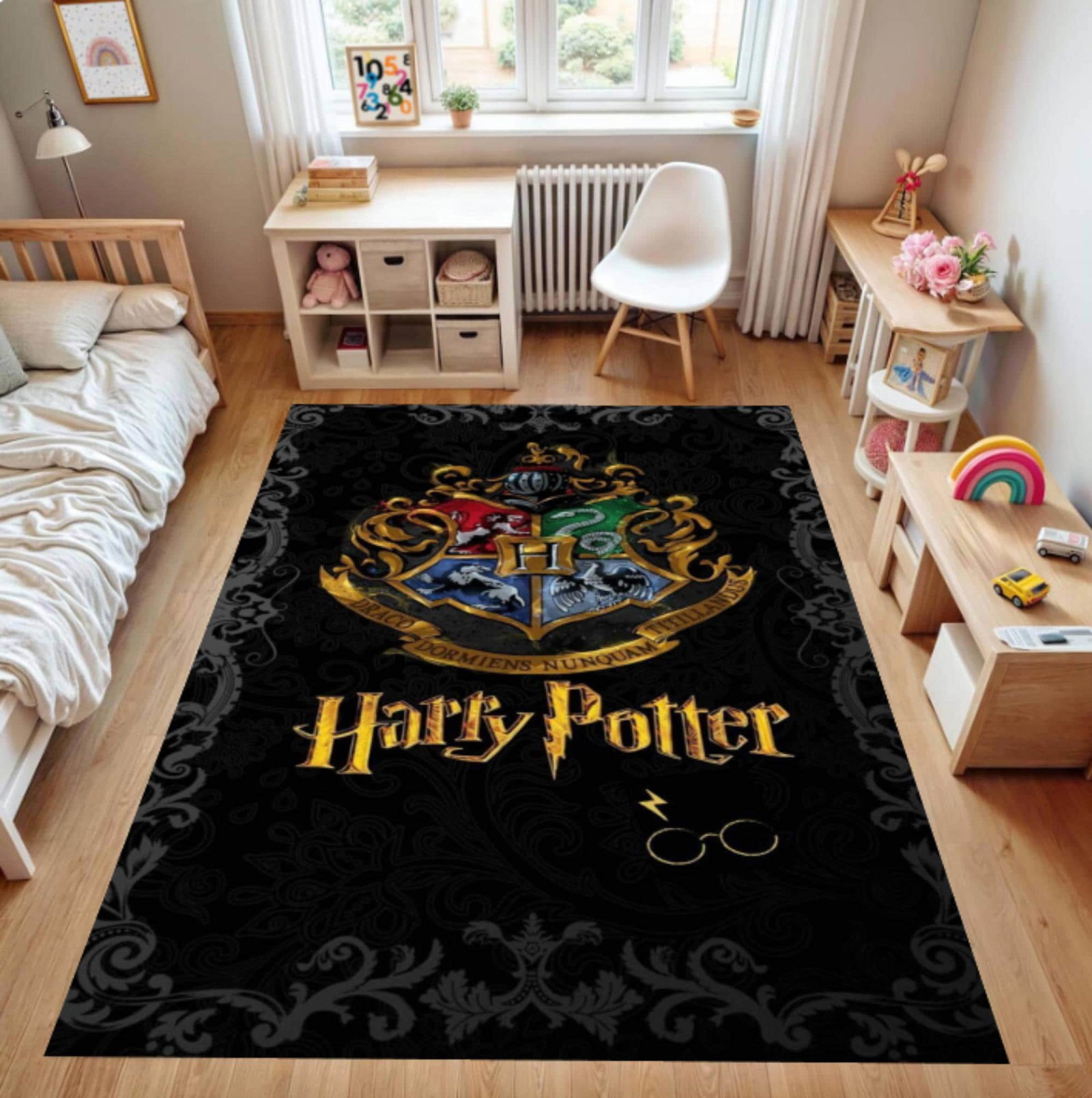 Wizard Crest Area Rug, Fantasy Magic Room DecorTVC1708396