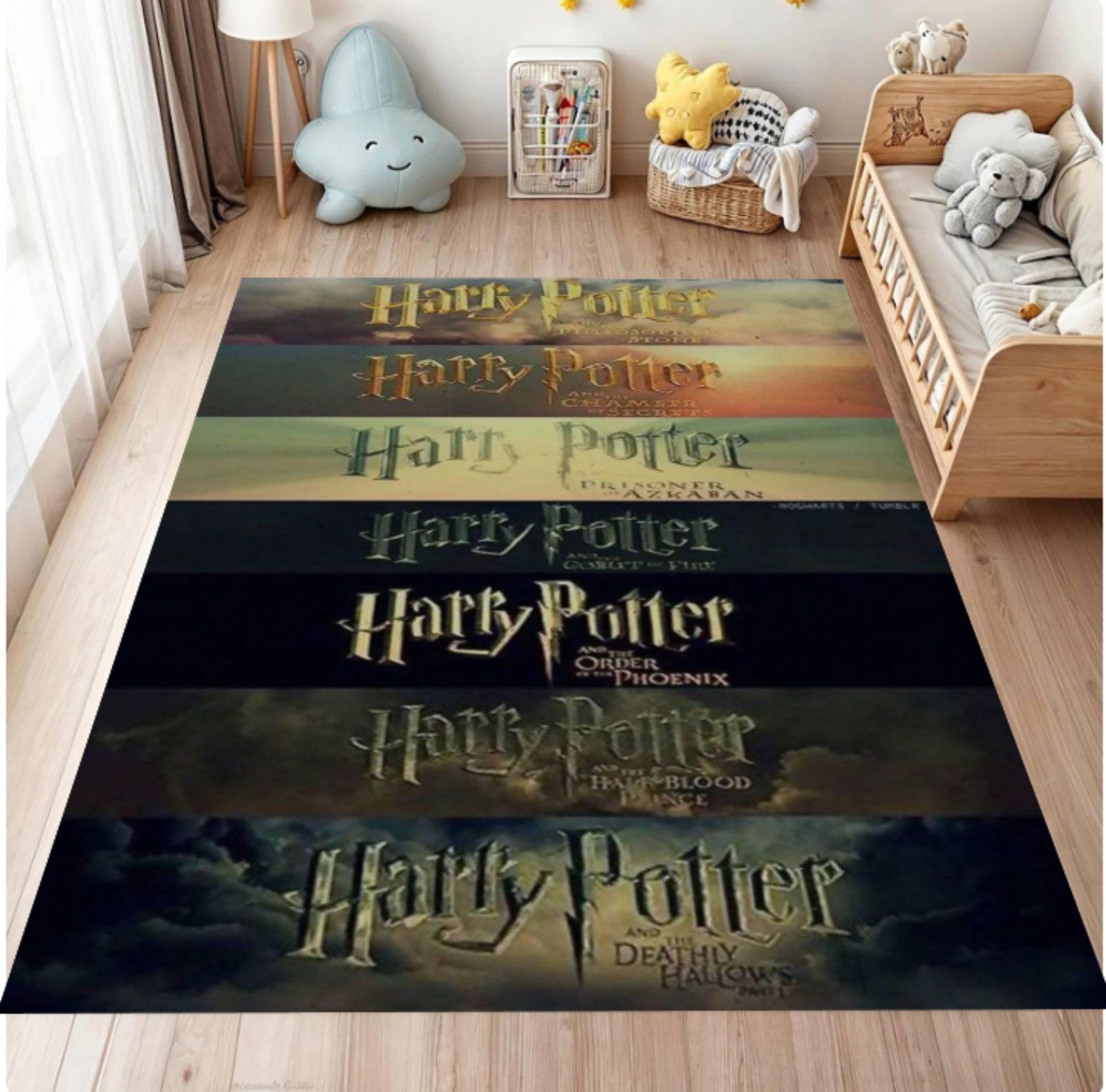 Wizard Filmcollagetapijt Fantasyfilmkunst Washable Non-slip RugTVC1708369