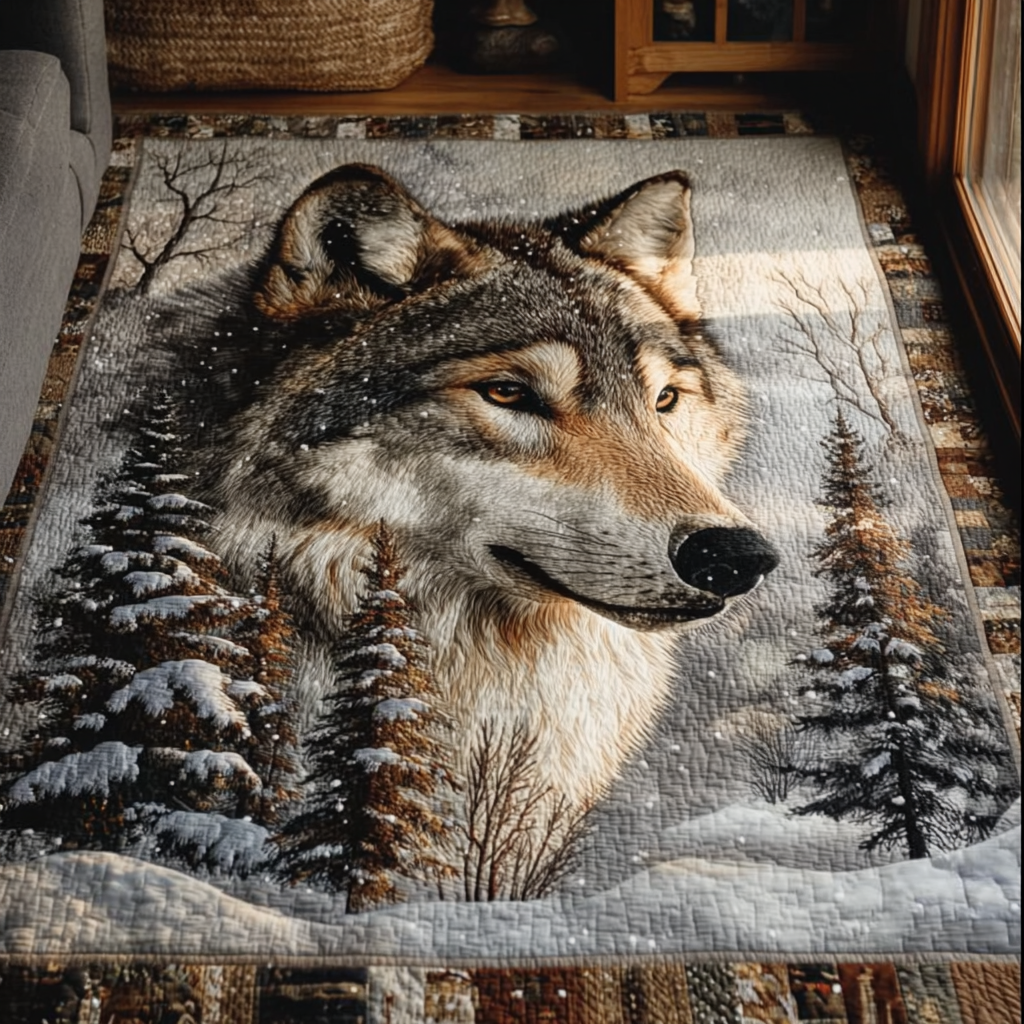 Wolf Majesty Area Rug - Non-Slip Washable 3D Print Rug for Living Room & BedroomTVC210890