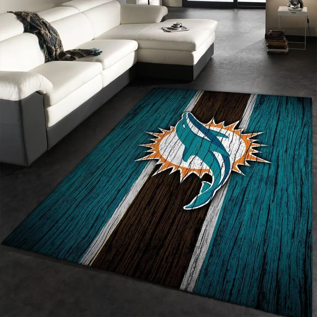Wooden Pattern Area Rug for Modern Living Room Decor Blue and Brown