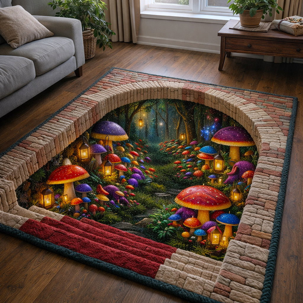 Woodland Haven Area Rug - Non-Slip Washable 3D Print Rug for Living Room & Bedroom (DesignTVC2108181