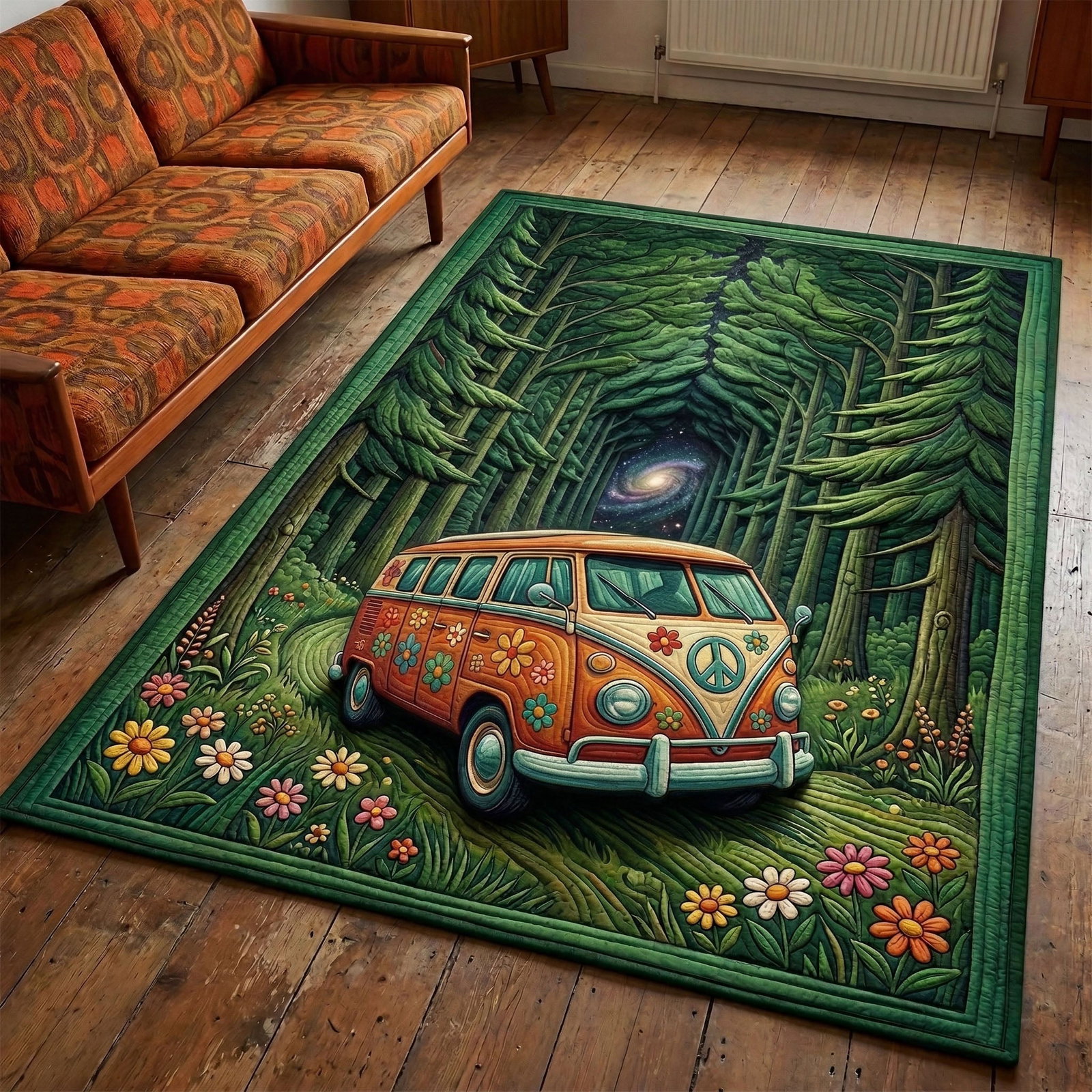 Woodland Journey Area Rug - Non-Slip Washable 3D Print Rug for Living Room & BedroomTVC210890