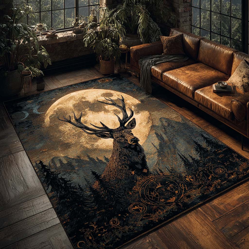 Woodland Whisper Area Rug - Non-Slip Washable 3D Print Rug for Living Room & BedroomTVC210890